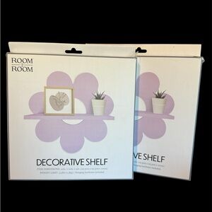 Purple Flower Wall Shelves